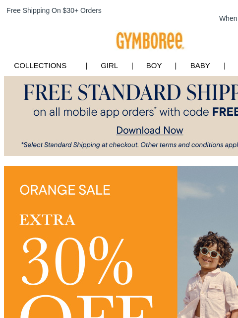 gymboree newsletter: Now's Your Chance for Extra 30% Off Clearance