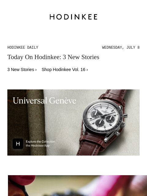 hodinkee newsletter: Hodinkee Daily | 07/08/2026