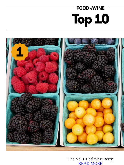 foodandwine newsletter: The No. 1 Healthiest Berry