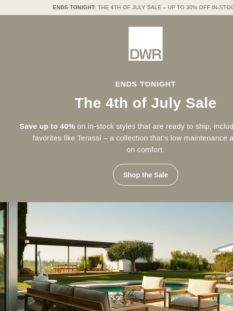 dwr newsletter: Ends tonight: the 4th of July Sale
