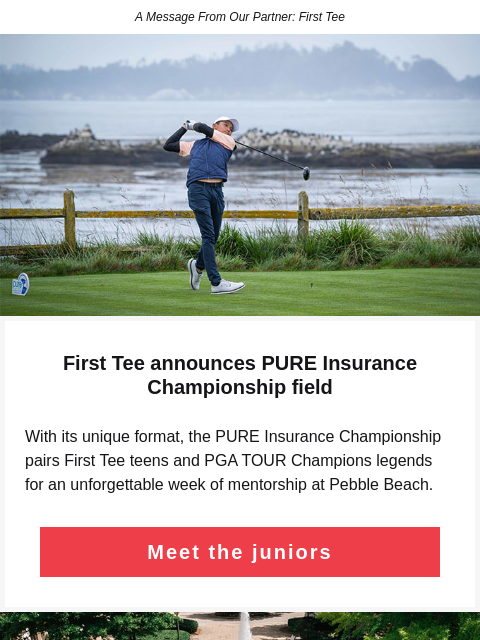 golfdigest newsletter: Meet the 80 First Tee juniors taking on Pebble Bea...