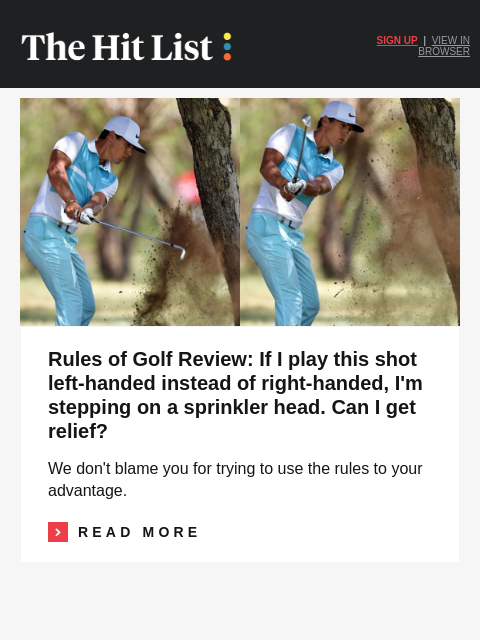 golfdigest newsletter: Tour winner's caddie denied entry into Scotland