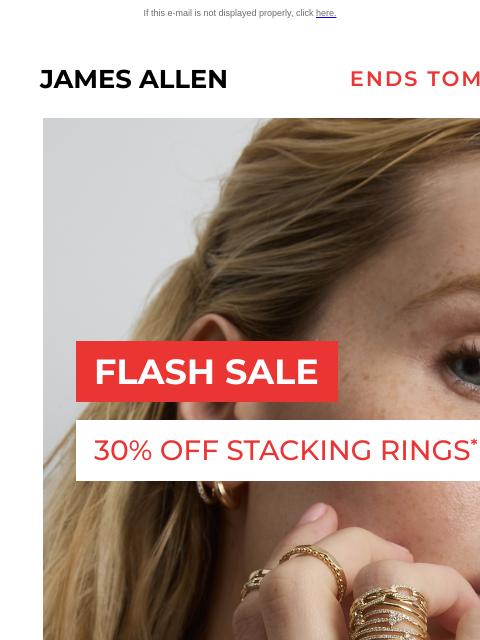 jamesallen newsletter: FLASH SALE: Curated Stacking Rings