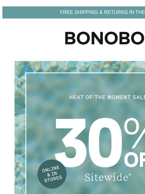 bonobos newsletter: Get 30% Off That Thing You Wanted