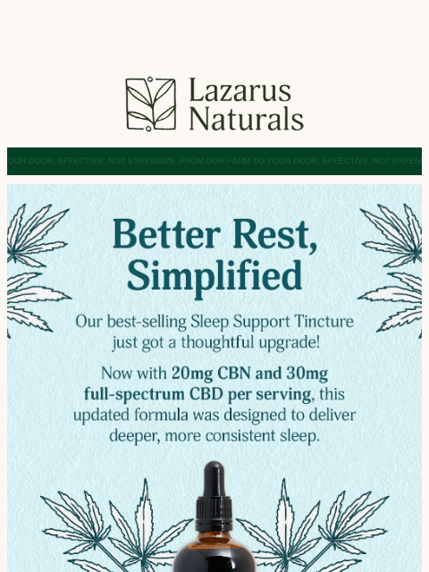 lazarusnaturals newsletter: Our Sleep Tincture Just Got an Upgrade❗