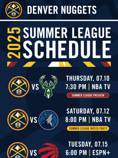 thedenvernuggets newsletter: ☀️ Summer League is Here