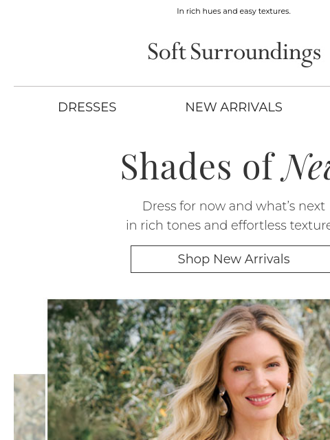 softsurroundings newsletter: New Styles for What’s Ahead.