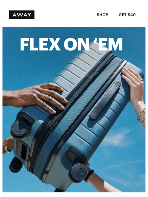 awaytravel newsletter: Save 25% on select Flex colors