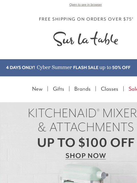 surlatable newsletter: KitchenAid Fans, This Sale’s for You 🍰
