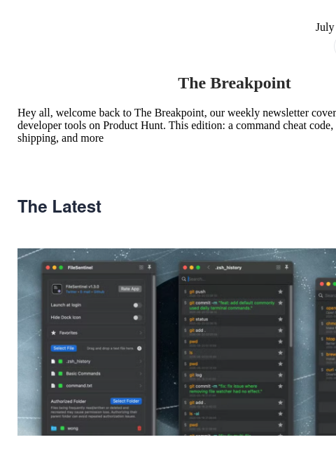 producthunt newsletter: 🛠️ Cheat sheet for commands
