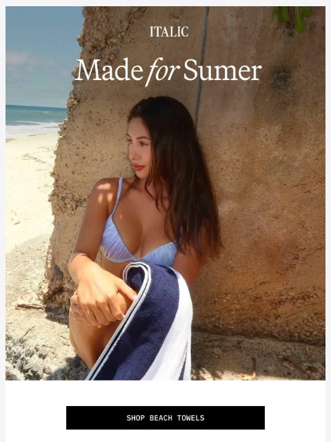 italic newsletter: The Beach Towel Worth Owning From Under $100