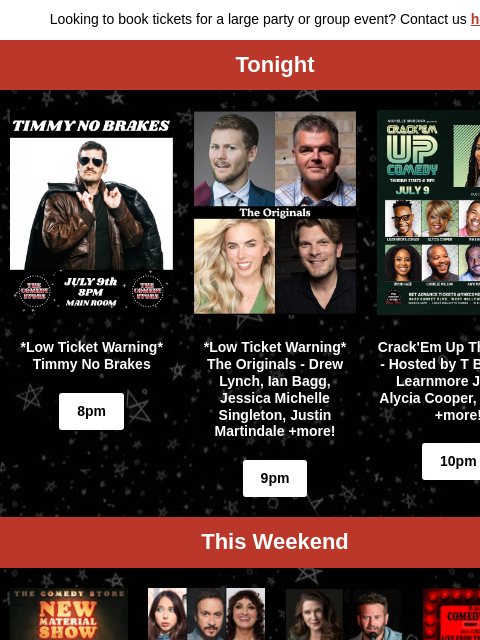 comedystore newsletter: Coming Up at The Store!