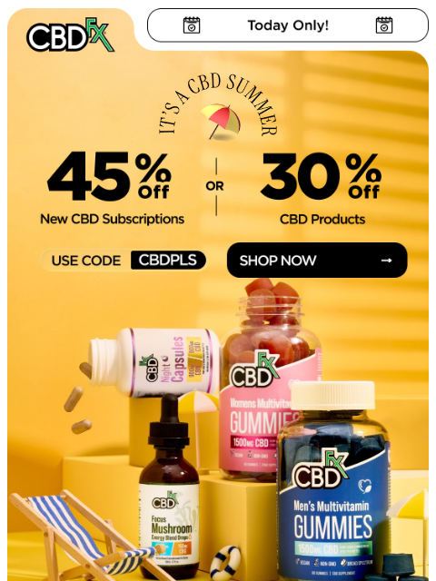 cbdfx newsletter: Up to 45% OFF all CBD faves!