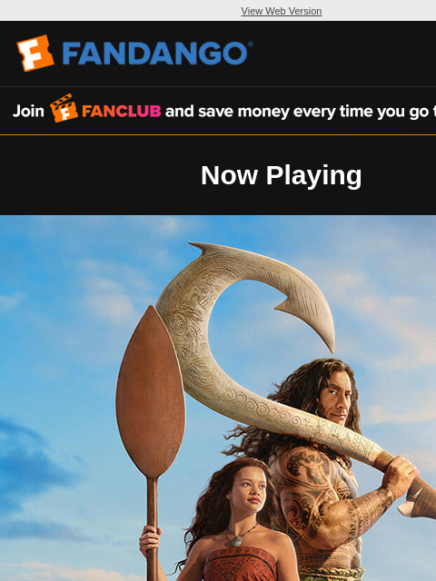 fandango newsletter: Don’t Miss Disney’s Moana