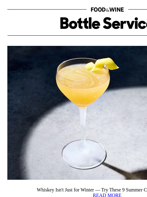 foodandwine newsletter: 9 Whiskey Cocktails That Are Perfect for Summer