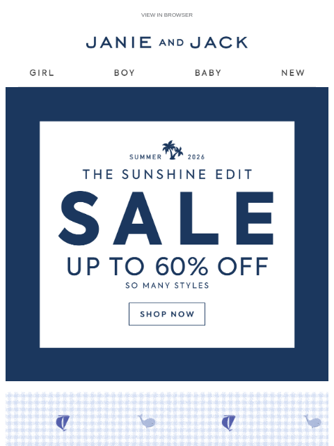 janieandjack newsletter: Up to 50% off PJs is too good to miss...