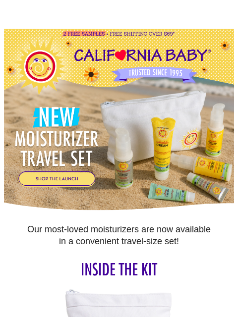 californiababy newsletter: NEW Mini-Moisturizer Travel Set