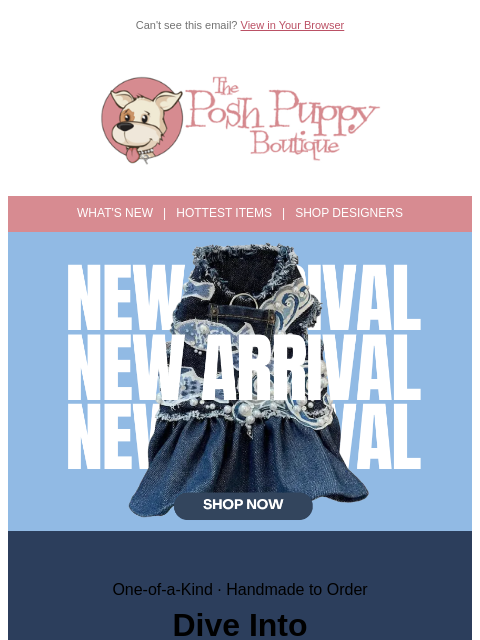 poshpuppyboutique newsletter: New Arrival: Swimming in Pearls Has Made a Splash ...