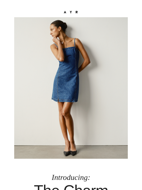 ayr newsletter: the Italian denim mini dress