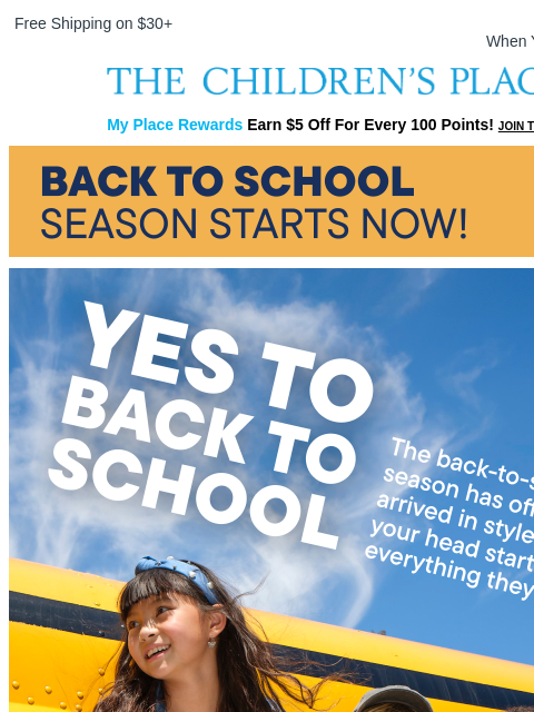 childrensplace newsletter: Get 10+ Graphic Tees at $3 Each