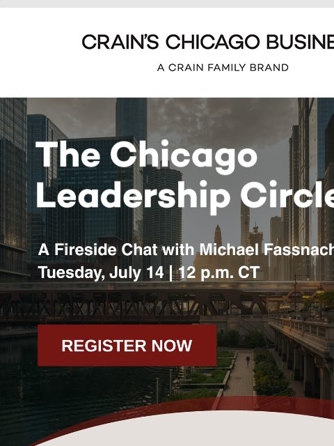 crainliveevents newsletter: Join Michael Fassnacht for a Fireside Chat on July...