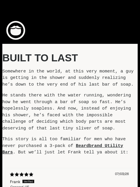 beardbrand newsletter: Shower Like You Give A Puck