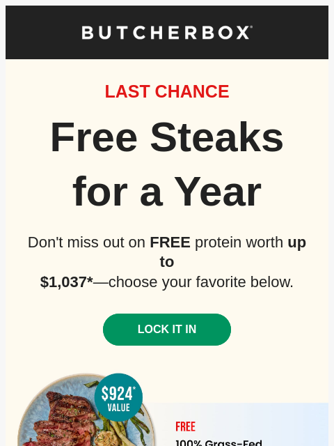 butcherbox newsletter: This is the LAST CHANCE 🤯