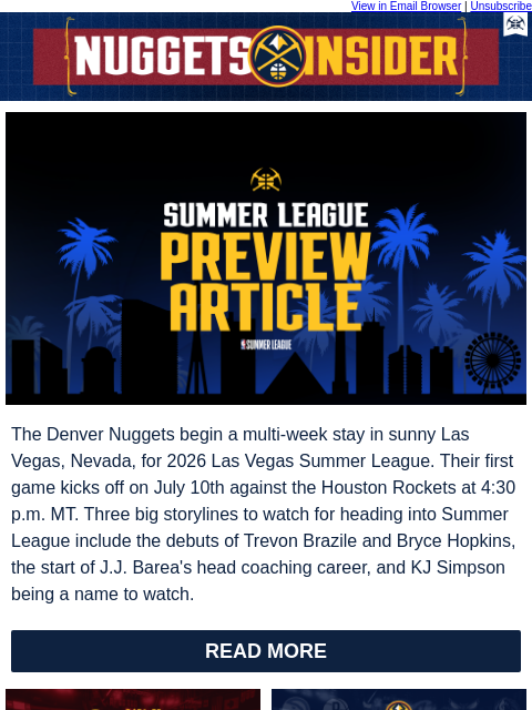 thedenvernuggets newsletter: Summer League Preview