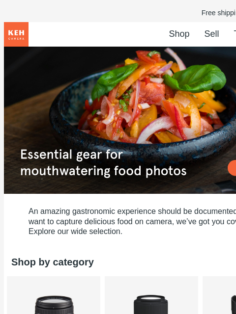 Shop gear from top brands, perfect for food photography. Free shipping on orders $75+ KEH logo Shop Sell Trade Blog Shop macro lenses Shop macro lenses An amazing gastronomic experience should be