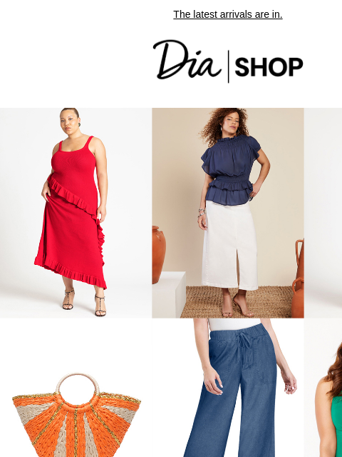 The latest arrivals are in. Dia & Co Shop Style freedom through a life well-lived. TOPS DRESSES NEW ARRIVALS SALE Recipient: brands.news.subscription@gmail.com View in Your Browser Our goal is your