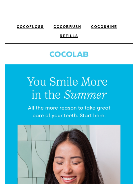 cocolab newsletter: Summer scented floss + toothpaste