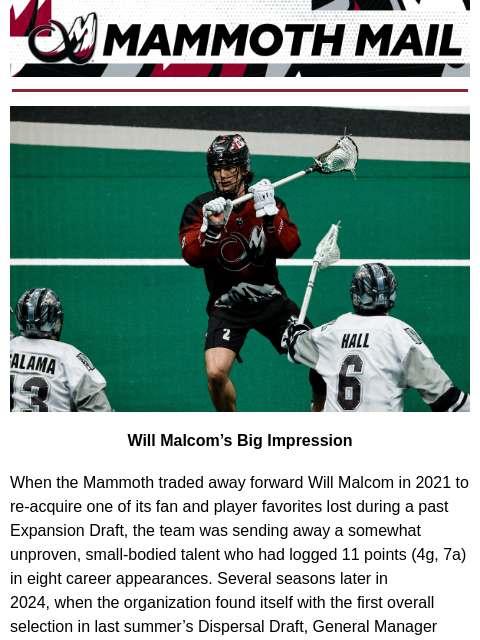thecoloradomammoth newsletter: 🦣 Lacrosse on the Big Stage Coming Soon