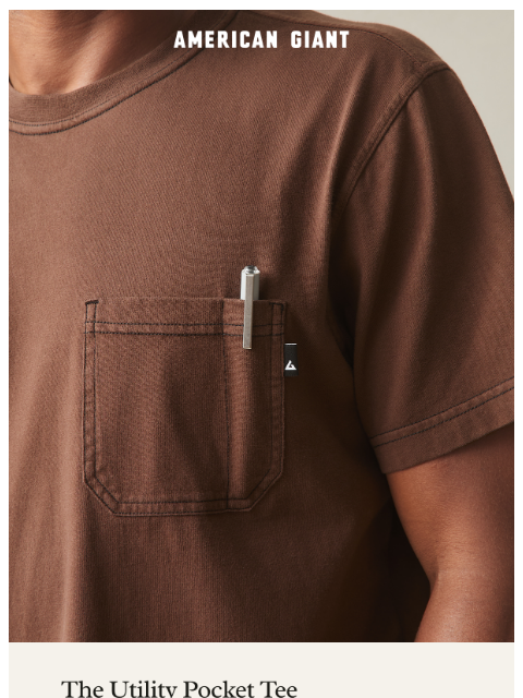 american-giant newsletter: A New Utility Pocket Tee Just Landed