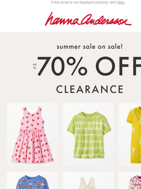hannaandersson newsletter: Turnin' Up The Heat 🔥 Up To 70% Off Clearance!