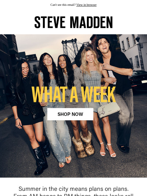 stevemadden newsletter: Bookmark Now, Thank Yourself All Week