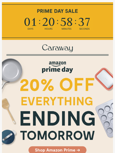 carawayhome newsletter: ⏰ 20% Off Ends Tomorrow