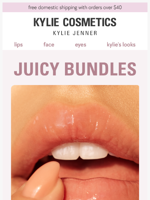 kyliecosmetics newsletter: new! peach mango bundles 🧡