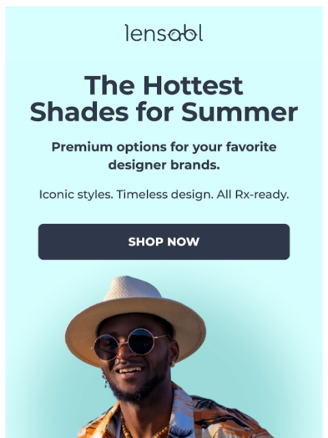 lensabl newsletter: Prescription Sunglasses are Here!