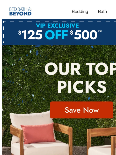 bedbathandbeyond newsletter: Up to 70% off top picks ❤️‍🔥🔥😍
