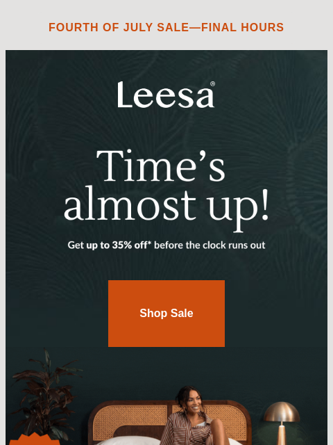 leesasleep newsletter: Last Call: Up to 35% off ends tonight*