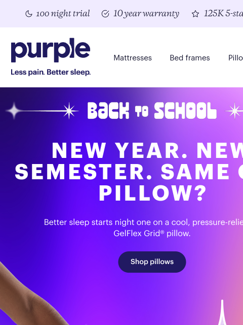 purple newsletter: Your pillow is holding you back. We said what we s...