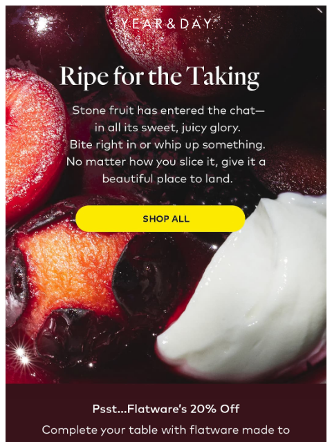 yearandday newsletter: It’s stone fruit season