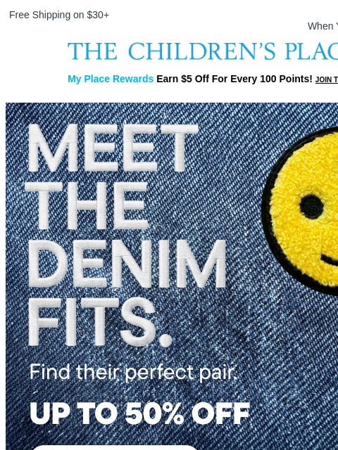 childrensplace newsletter: Your School Denim Destination 📍👖