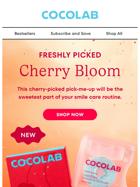 cocolab newsletter: NEW: Cherry Bloom Cocofloss 🍒