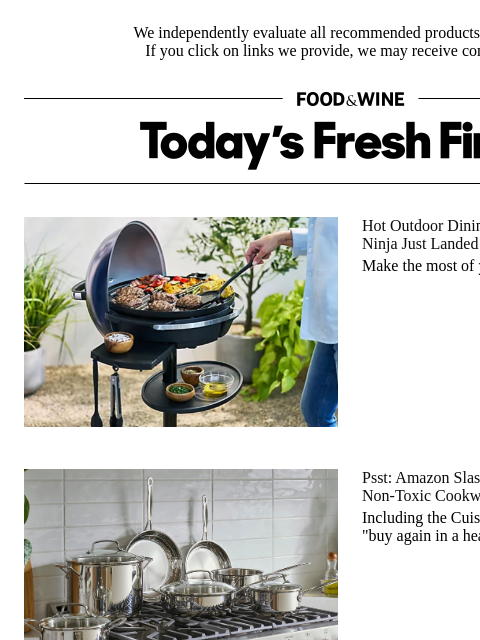 foodandwine newsletter: Psst: Amazon Slashed Prices on Hundreds of Non-Tox...