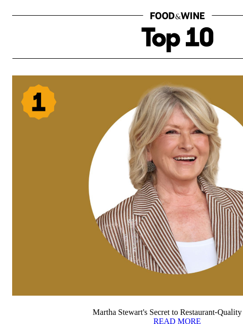 foodandwine newsletter: Martha Stewart's Secret to Restaurant-Quality Stea...