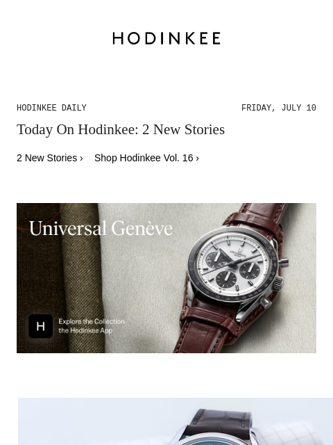hodinkee newsletter: Hodinkee Daily | 07/10/2026