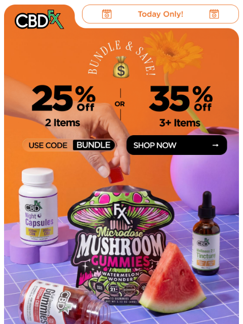 cbdfx newsletter: Build Your Bundle: Up to 35% OFF sitewide!