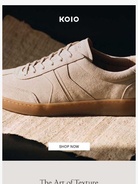 koio newsletter: An Ancient Texture, Restocked