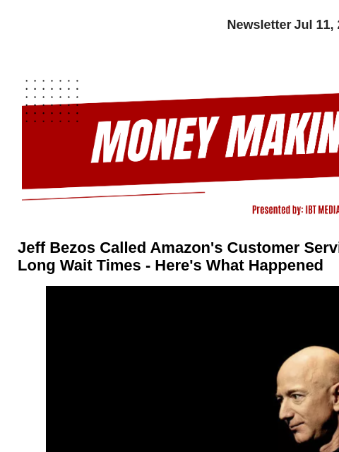 Newsletter Jul 11, 2024 Jeff Bezos Called Amazon's Customer Service After Several Complaints Of Long Wait Times - Here's What Happened On the Lex Fridman Podcast, former Amazon CEO Jeff Bezos